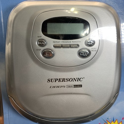 VTG Supersonic Portable Cd Player SC-2005 Headphones New Bass Boost 1 Bit DAC - Picture 10 of 10