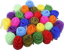 30 Pcs Sensory Scarves, Juggling Scarves for Kids, Square Dance Scarf Magic Move