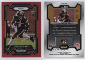 2024 Panini Prizm Draft Picks Red Prizm /299 Luther Burden III #198