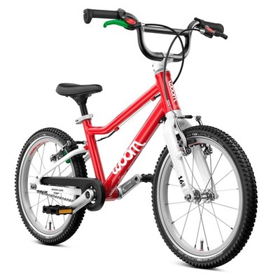 Lightweight Kids Bicycle 16 Inch Handbrake Steering Limiter Woom Red Children