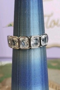 Bomb Party OG Rings Size 8 "Born In Reflection" Diamond CZ/ Rhodium Plating