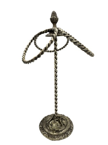Vintage Stylebuilt 3 Ring Hand Towel Holder Metal Regency Vanity Hollywood