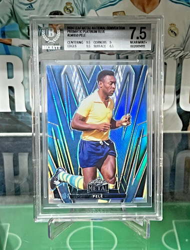 2024 Leaf Metal National Convention Prismatic Platinum Blue 3/3 Pele BGS 7.5