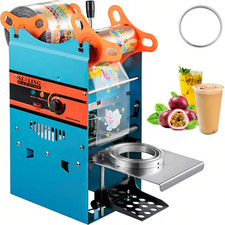 Máquina Selladora Manual de Tazas de Té, 300-500 Tazas/h Máquina Selladora de Té Boba Manual, Azul