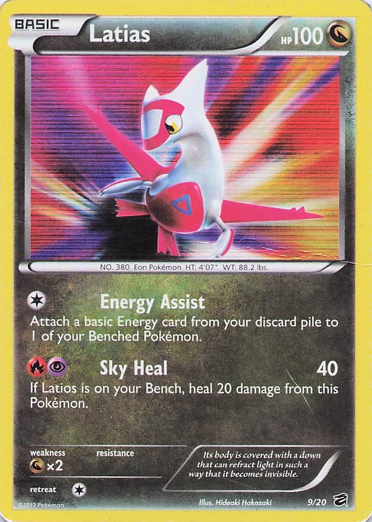 Latias - Artist Hideaki Hakozaki Holo Rare 2012 Dragon Vault 9/20 DMG