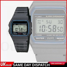 Class Digital Watch F91 Water Splush F91 Look with Resin Strap in Black ✅