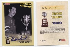 2020 SC2020 Pentti Lund Finland calder trophy winners gold /50 printed autograph