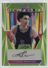2022-23 Leaf Vivid Technicolor Green 11/15 Tyrese Proctor #T-TP1 Auto 0d8