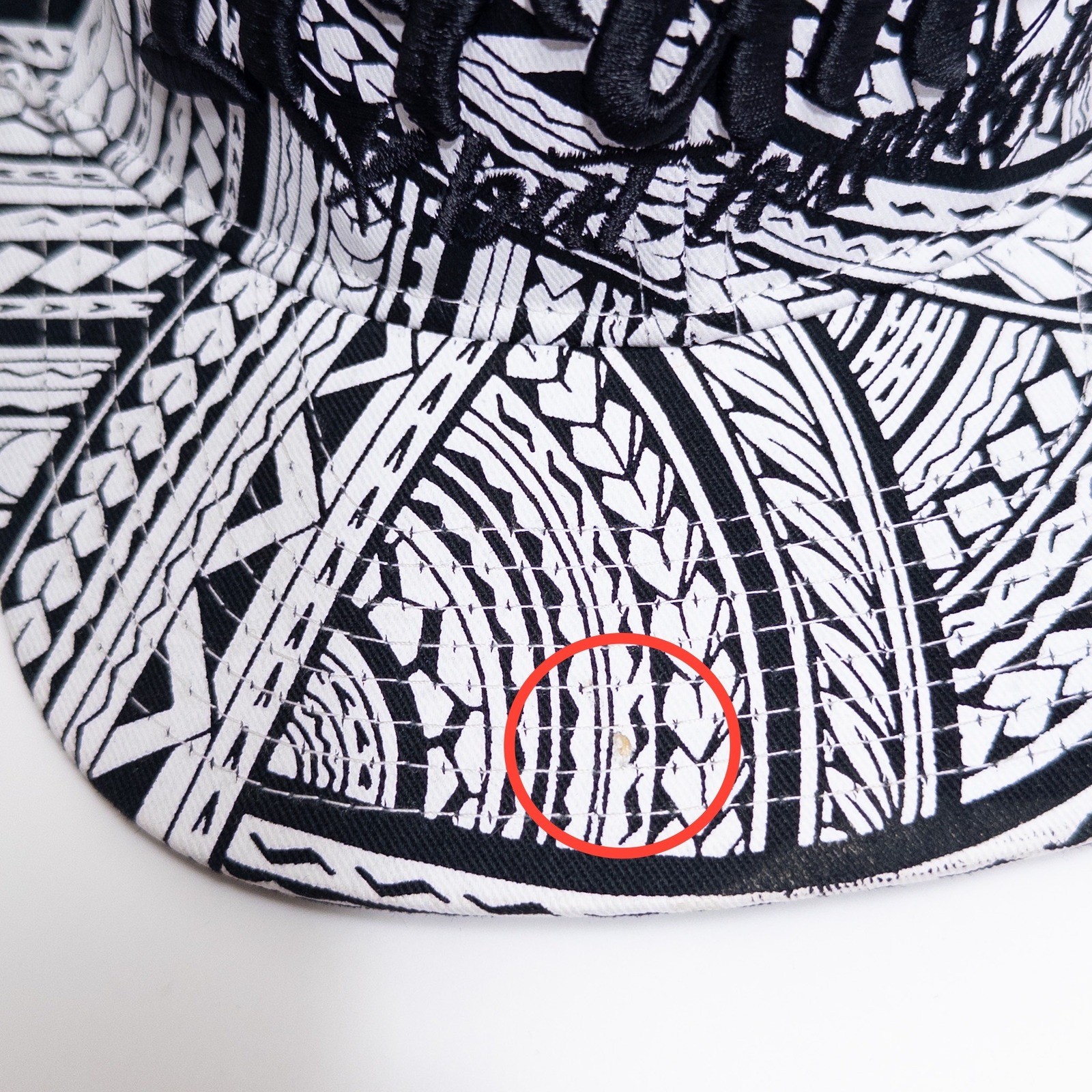 Double Portion Supply Snapback Hat Black White Tr… - image 5