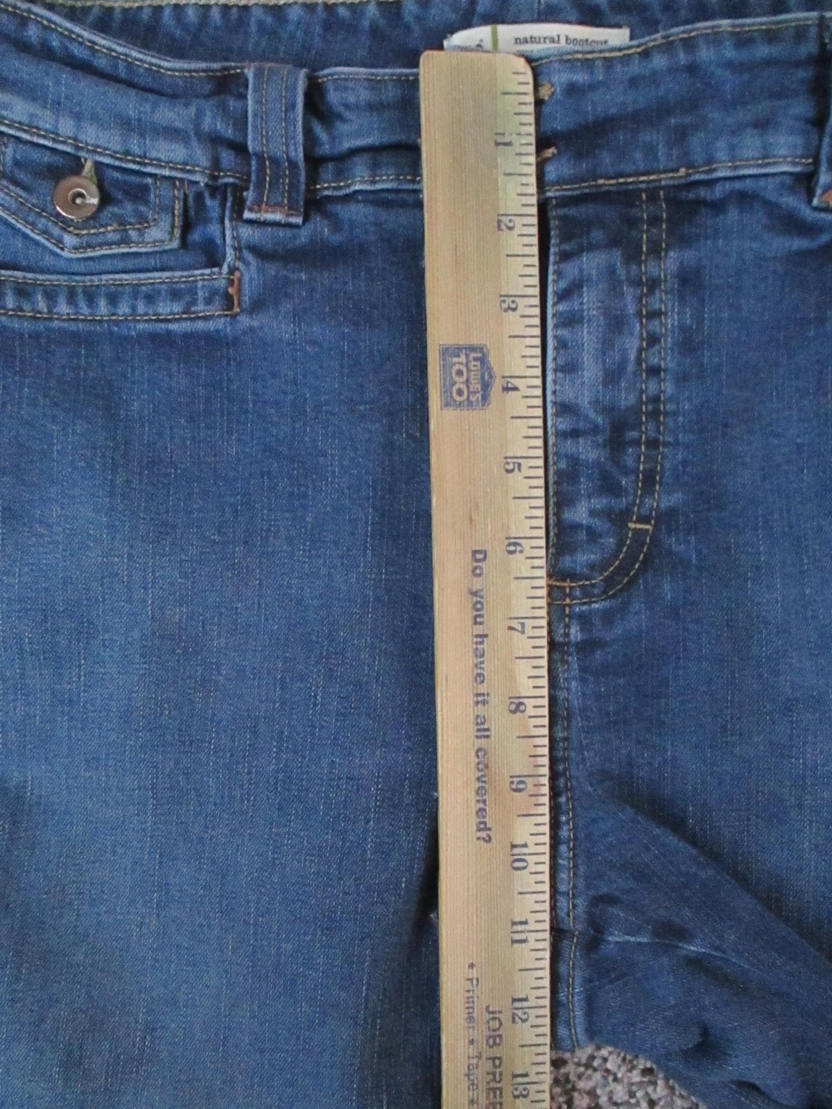 Lee Natural Bootcut Jeans Womens 14 Blue Med Wash High Rise Stretch 34x30 thumbnail 10