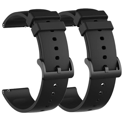 2 Pack Waterproof Bands Compatible with Amazfit Active 2 Band, Soft Silicone