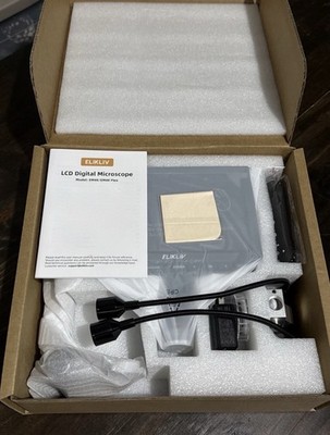 NEW 2000X LCD Digital Microscope Elikliv EM4K 52MP Soldering Microscope w/ Stand