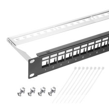 Patch Panel, 1U 19 Key Stone Shielded Blank N...