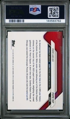 2025 Topps Now Pope Leo XIV - White Smoke VARIATION PSA - 10 GEM