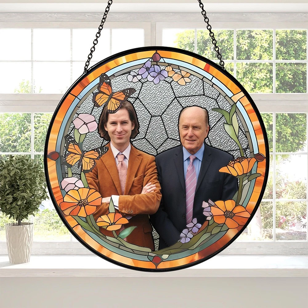 Wes Anderson,Robert Duvall Stained Glass Suncatcher-Home Window Hanging Ornament