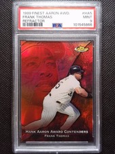 1999 Topps Finest - Frank Thomas #HA5 Refractor - PSA 9 - Graded MT