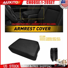 For Toyota Tundra 2007-13 Sequoia 2008-22 Center Console Leather Lid Cover 1-10X