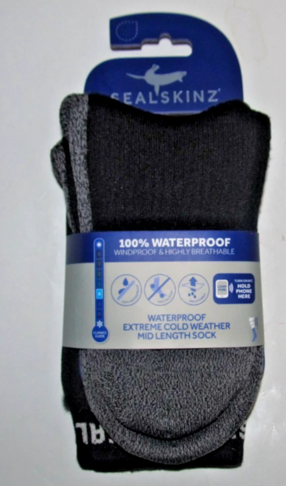Sealskinz Men's Waterproof Extreme Cold Weather Mid Length Socks (A2)