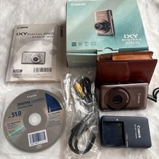 Canon IXY 220 IS Compact Digital Camera Brown Tested Flash Works