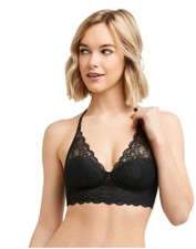Maidenform DM1188 Wireless Lace Bra 38C Black Convertible NWT 1040