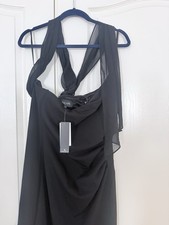 Women's Black Xscape Formal Dress Gown Size 14 Cocktail Party Wedding Evening