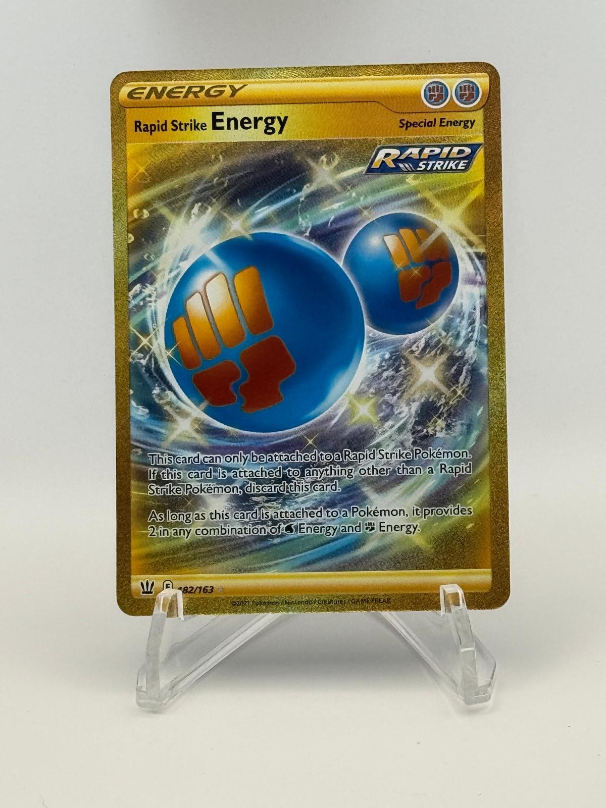2021 Pokemon Battle Styles Rapid Strike Energy 182/163