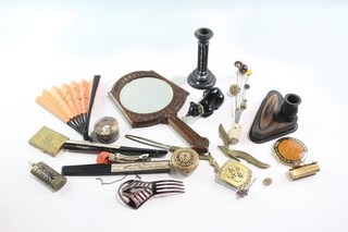 Vanity Items Antique Vintage Accessories Inc Avon Hand Fans Powder Compact Etc