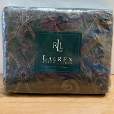 NEW Ralph Lauren Brianna Paisley King Fitted ...