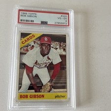 Topps 1966 Bob Gibson #320 St. Louis Cardinals Base Set PSA 4 Baseball Card