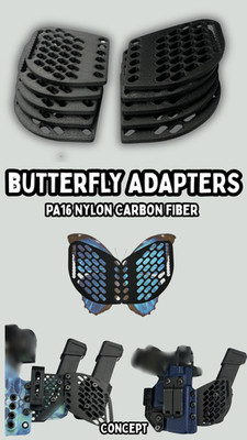 Butterfly Adapter Plate Holster Mag Carrier (Sidecar Mount) AIWB USPSA