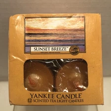 Yankee Candle Sunset Breeze Tealight Tea Light Box of 12 New Retired Scent