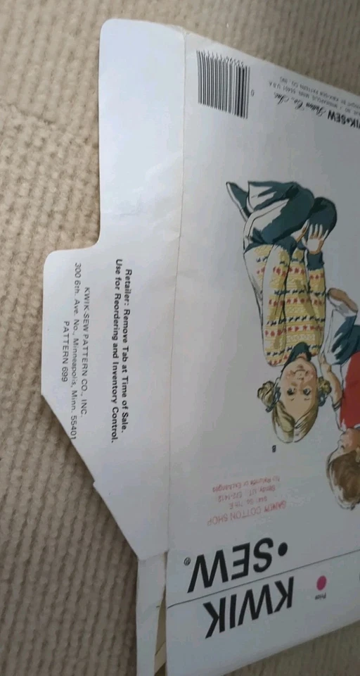 Kwik Sew Pattern 699 Childs Unisex Knit Tops Sizes 1 2 3 VTG UNCUT - Image 3 of 4