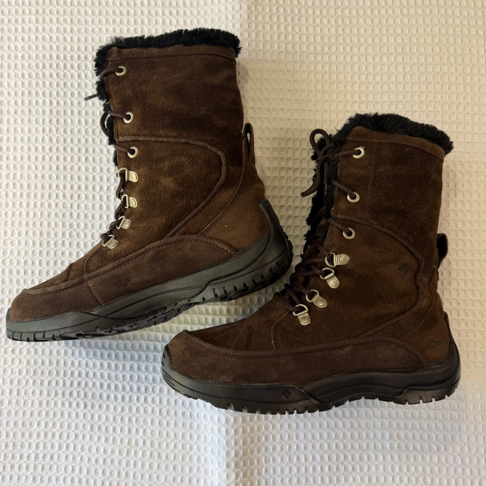 Columbia Lavela II Brown Suede Waterproof Winter Boots Thinsulate Womens 8.5