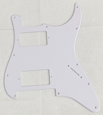 White 1-Ply Fit Strat Floyd Rose Tremolo HH Humbucker No Hole Guitar Pickguard