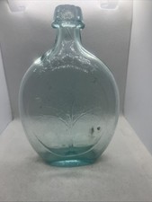 Antique Flask Winter Tree Summer Tree Glass Bottle