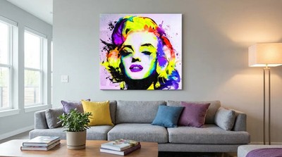 Motiv Marilyn Monroe Neon Film Cut 01 bis 140x140 cm XXL Wandbild Pop Art Bilder