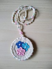 Collana Con Ciondolo All' Uncinetto Handmade