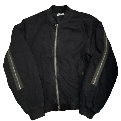DRIES VAN NOTEN FW2014 Bomber Jacket Backzip Black Bomber Jacket S
