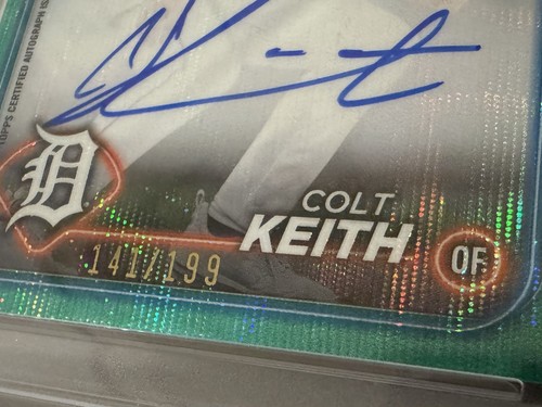 Colt Keith 2024 Topps Chrome Rookie On Card Auto Aqua Wave /199 PSA 10 GEM MINT - Picture 3 of 3