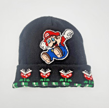 Super Mario Bros. Beanie Winter Black Hat Game Piranha Plants Boys Youth 2019