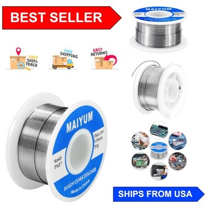 63-37 Tin Lead Rosin Core Solder Wire 0.8mm 50g - Ideal for Electronics Repair