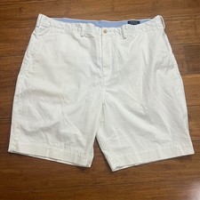 Polo Ralph Lauren Shorts Men 42 Stretch Classic Fit White Blue Pony