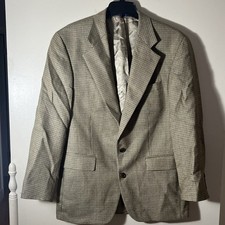 Chaps Ralph Lauren Brown Virgin Wool Blazer 40R Canada Made