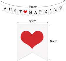 PARTY DISCOUNT Absperrband "Just Married", 15 M – Hochzeits-Deko Für Auto, Tür & Party