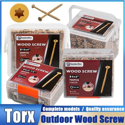 10~700PCS Torx Star Flat Head Screw #8x1-5/8'' #8*2'' #9*2-1/2'' Outdoor Wood Screw