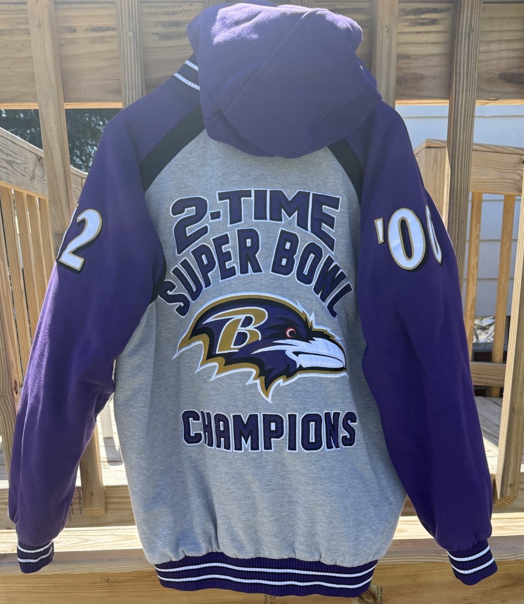 Baltimore Ravens Super Bowl Champions 2012 NFL Varsity Jacket 2XL