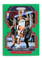 2022 Panini Prizm WNBA #15 Dearica Hamby Green Prizm Las Vegas Aces