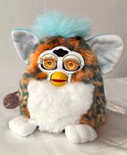 WORKS MUTE Vintage 1998 Wavy Stripes Furby Baby Tiger Electronics - Restored 