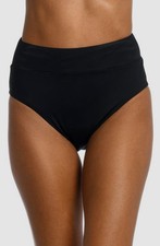 La Blanca Island Women Black Goddess High Waist Bikini Swim Bottoms Size 6