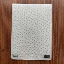 Stampin' Up! DECORATIVE DOTS Embossing Folder Bubbles Background Card Layer